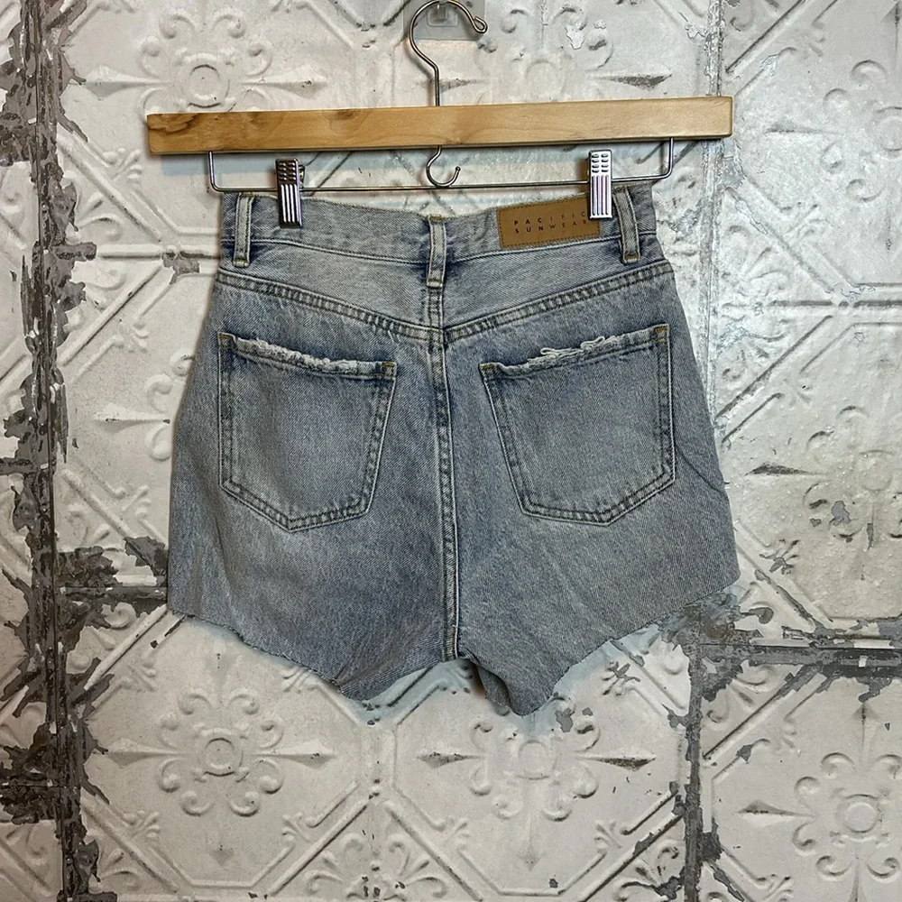 Pacsun high waisted button down cut off shorts